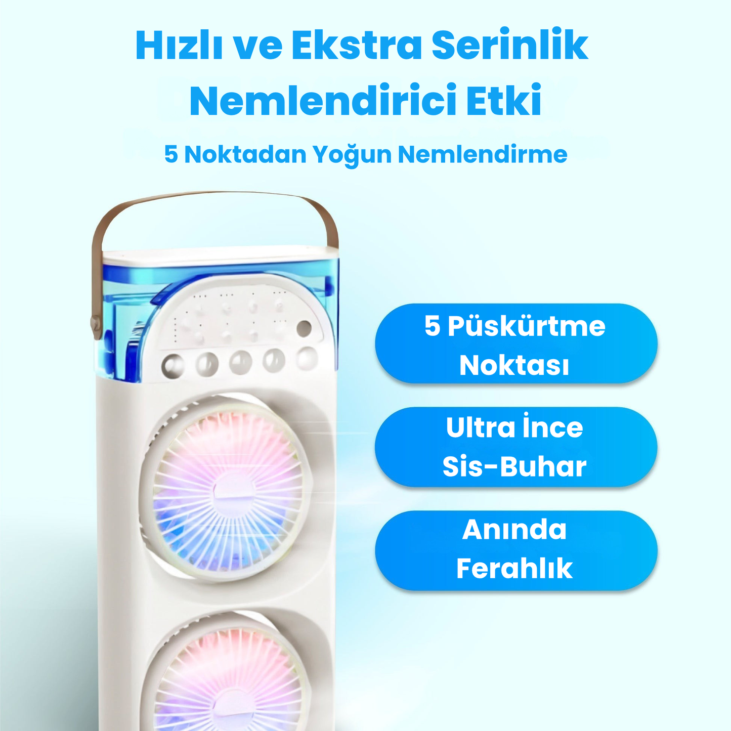 Drimlove™ Taşınabilir Klima Nemlendirici – Serinlik Hep Yanınızda!
