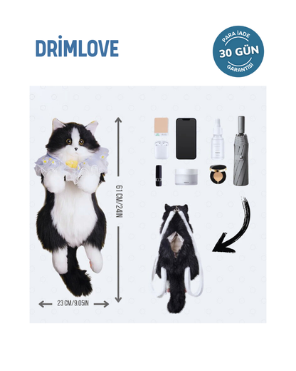 Drimlove™  Sevimli Peluş Kedi Sırt Çantası