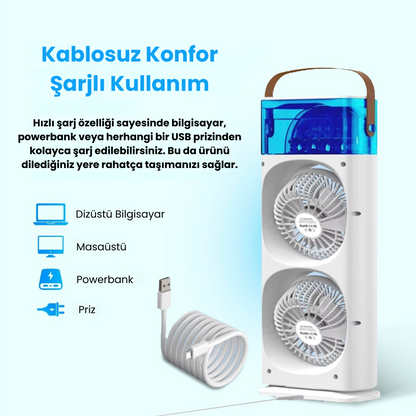 Drimlove™ Taşınabilir Klima Nemlendirici – Serinlik Hep Yanınızda!